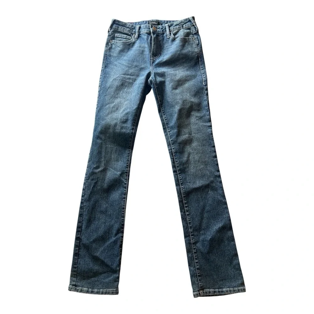 True Religion Billie Mid Rise Straight Jeans Women's 28 Medium Wash Stretch